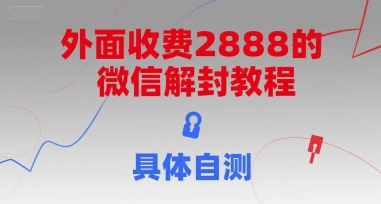 外面收费2888的微信解封教程，具体自测-鼎铸网